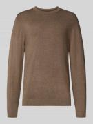 Gebreide pullover met ribboorden