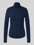 Slim fit shirt met lange mouwen van viscosemix