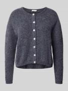 Gebreid jack van wolmix met ronde hals, model 'VITOW'