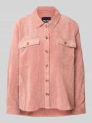 Loose fit overhemdblouse in ribcordlook, model 'EFFI'