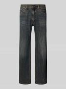Relaxed straight fit jeans in used-look, model '555'