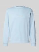 Sweatshirt met ronde hals en labelstitching