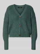 Regular fit gebreid jack met sierknopen, model 'LEA'