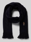 Wollen sjaal met franjes