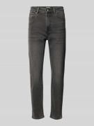 High waist jeans van katoenmix, model 'EMILY'