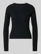 Regular fit gebreide pullover van zuiver katoen