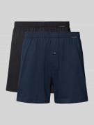 Boxershort met elastische band in een set van 2 stuks