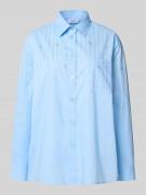 Relaxed fit overhemdblouse met broderie anglaise