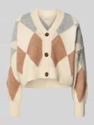 Boxy fit gebreid jack van wolmix, model 'SILVIA'