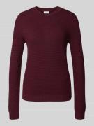 Gebreide pullover met ribboorden, model 'dalo'