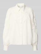 Relaxed fit blouse met borduursel, model 'ZIMIA'