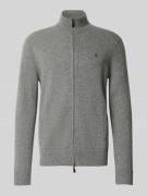 Wollen jas met opstaande kraag