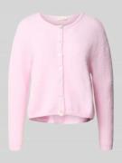 Gebreid jack van wolmix met ronde hals, model 'VITOW'