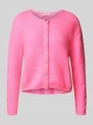 Gebreid jack van wolmix met ronde hals, model 'VITOW'