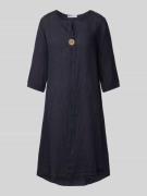 Linnen jurk met tuniekkraag