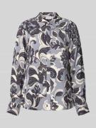 Overhemdblouse met blinde knoopsluiting