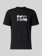 T-shirt met labelprint