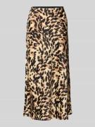 Nauwsluitende midirok met all-over print, model 'YASPELLA'