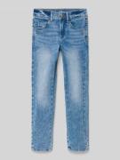 Slim fit jeans van katoenmix