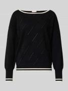 Gebreide pullover met strass-steentjes