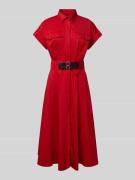 Midi-jurk met overhemdkraag