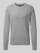 Regular fit gebreide pullover van zuiver katoen