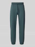 Regular fit sweatpants met elastische pijpboorden
