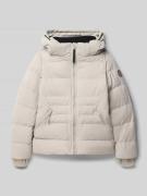 Gewatteerd jack met labelpatch, model 'MONYA’