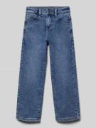 Slim fit baggy jeans van katoenmix