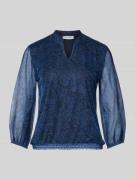 T-shirt met semi-transparante mouwen