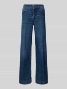Wide fit jeans met viscose, model 'Palazzo'