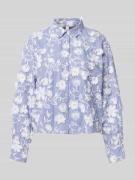 Regular fit overhemdblouse met bloemeborduursels, model 'MEMLY'