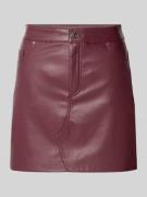 Minirok in leerlook, model 'KATE'