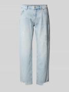 Straight fit jeans met siernaden opzij, model 'Aleksa'