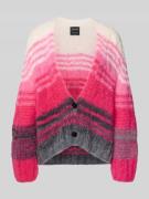 Oversized gebreid jack met knoopsluiting