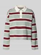 Shirt met lange mouwen, polokraag en knoopsluiting