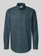 Regular fit zakelijk overhemd met kentkraag