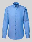 Slim fit zakelijk overhemd met knoopsluiting