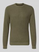 Gebreide pullover met ribboorden