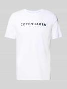 T-shirt met labelprint, model 'Copenhagen'
