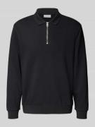 Relaxed fit poloshirt met labeldetail