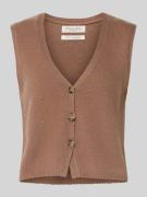 Mouwloos vest van puur kasjmier