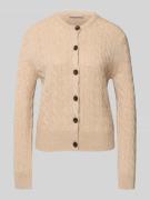 Gebreid jack van wolmix met structuurmotief