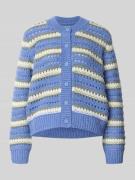 Regular fit cardigan van scheerwolmix