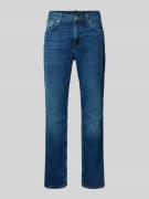 Straight fit jeans van katoenmix