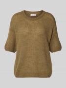 Loose fit gebreide pullover met wol