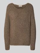 Loose fit gebreide pullover met wol en alpaca