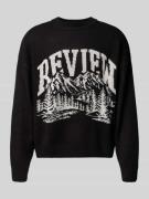 Gebreide pullover met opstaande kraag