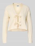 Regular fit gebreid jack van viscosemix, model 'FIA'