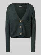 Regular fit gebreid jack met extra brede schouders, model 'CAROL'